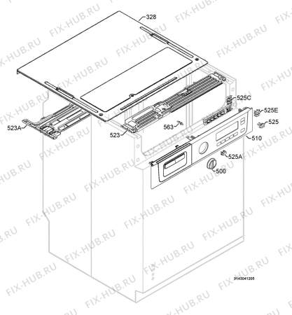 Взрыв-схема стиральной машины Electrolux EWG14740W - Схема узла Command panel 037