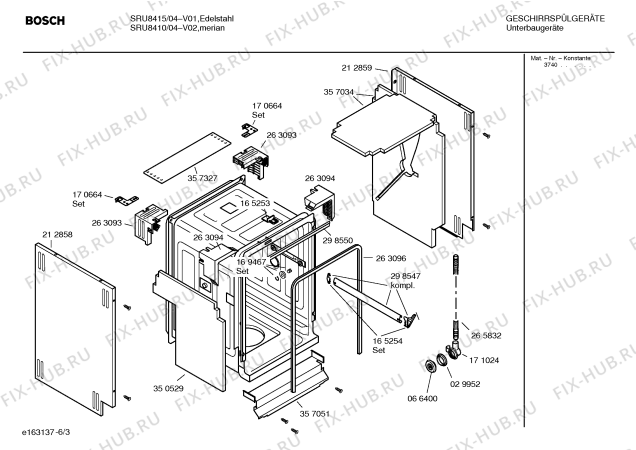 Схема №3 SF34560 с изображением Декоративная рамка для электропосудомоечной машины Bosch 00215769