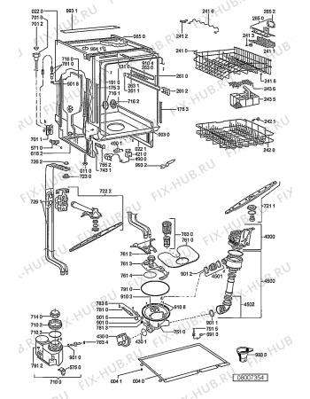 Взрыв-схема посудомоечной машины Ignis ADL 558/1 - Схема узла