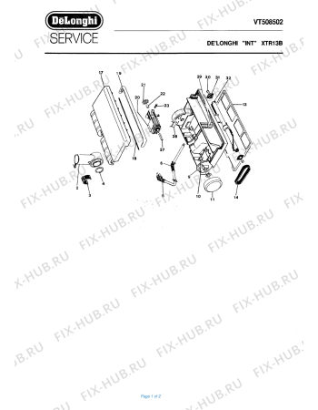 Схема №1 XT 13B с изображением Другое для электропылесоса DELONGHI EM3019