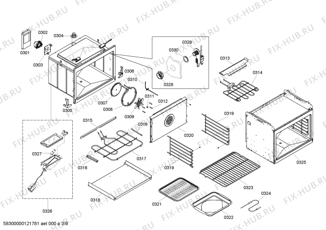 Схема №6 SECD272BB с изображением Рамка для плиты (духовки) Bosch 00473549