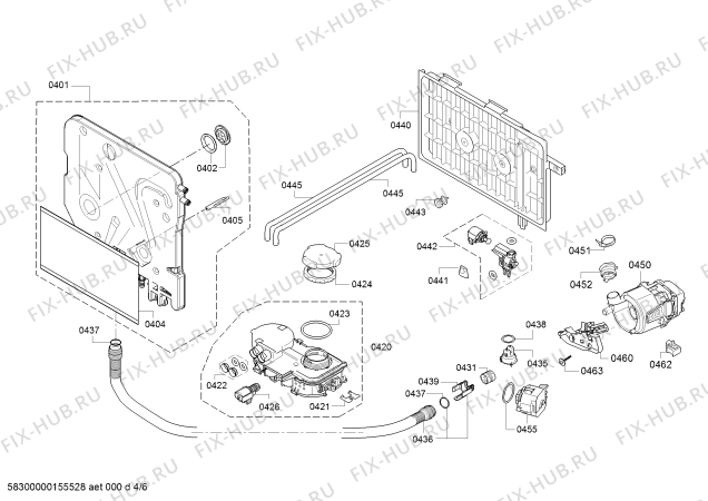 Схема №3 SKE63M05EU с изображением Силовой модуль запрограммированный для посудомойки Bosch 00658945
