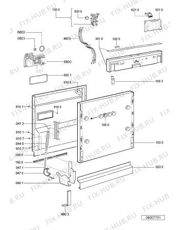 Схема №2 PDSX 6232 с изображением Обшивка для посудомойки Whirlpool 480140102175