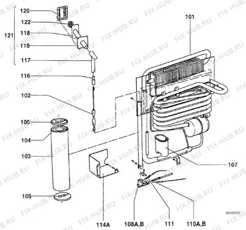 Взрыв-схема холодильника Electrolux RM4200CD - Схема узла Cooling Appliance