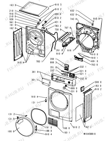 Схема №2 MTD09XWH с изображением Модуль (плата) для стиральной машины Whirlpool 481010453786