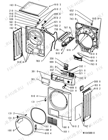 Схема №2 TRWP 8701 с изображением Рукоятка для стиральной машины Whirlpool 480112101525