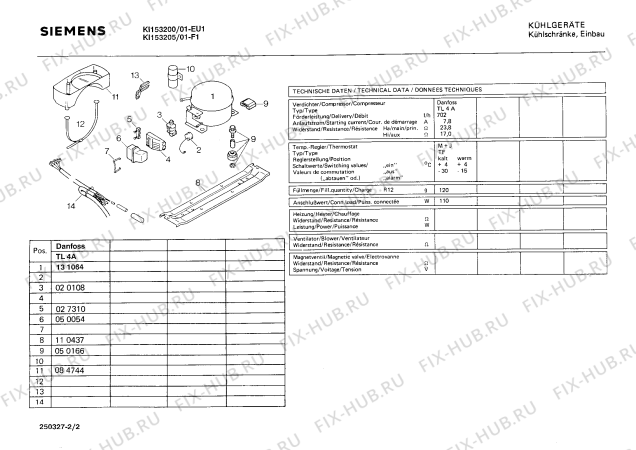 Взрыв-схема холодильника Siemens KI153200 - Схема узла 02