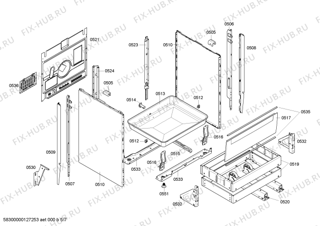 Схема №4 HC858540U с изображением Кабель для плиты (духовки) Siemens 00608588