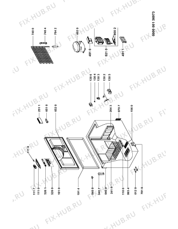Схема №1 AFG 6896 DGT с изображением Сенсорная панель для холодильника Whirlpool 481221778202