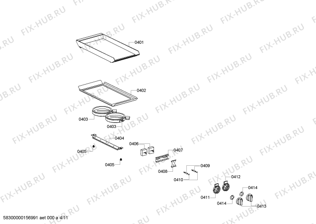 Схема №7 HSD786055N с изображением Варочная панель для электропечи Bosch 00710682