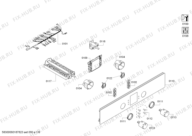Схема №5 HBN532E1F с изображением Инструкция по установке/монтажу для духового шкафа Bosch 00786602