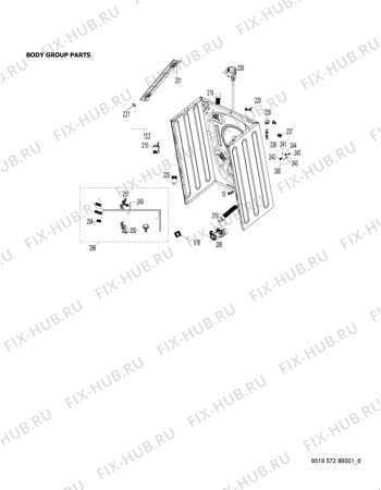 Схема №5 LOS 7010 с изображением Обшивка для стиралки Whirlpool 482000023713