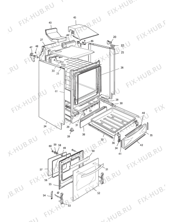 Взрыв-схема плиты (духовки) DELONGHI TEMX 664/1 V - Схема узла 2