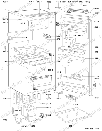 Схема №1 KVI 2951 A+++ с изображением Криостат для холодильника Whirlpool 481010778499