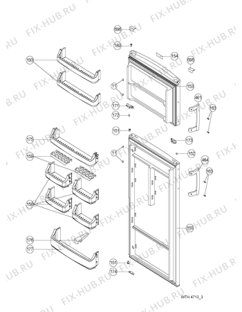 Схема №2 WTH4713 A+M с изображением Электролиния для холодильника Whirlpool 482000002950