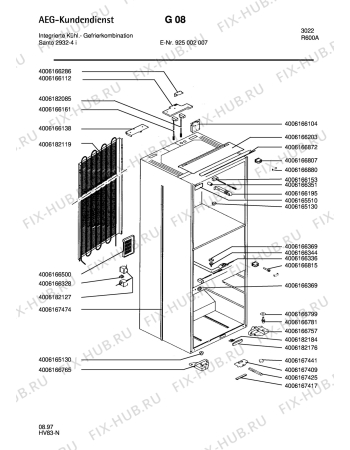 Взрыв-схема холодильника Aeg S2932-4I - Схема узла Housing 001