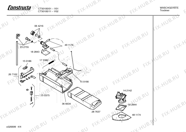 Схема №4 CT50100 Constructa с изображением Ручка для электросушки Bosch 00492182