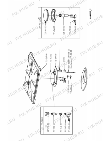 Схема №3 AHO118 с изображением Форсунка (инжектор) для плиты (духовки) Whirlpool 482000021445