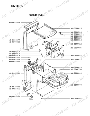 Схема №3 F8964110(0) с изображением Трубка для электрокофеварки Krups MS-0908827