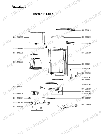 Схема №1 FG260110/87A с изображением Кабель для кофеварки (кофемашины) Moulinex SS-201815
