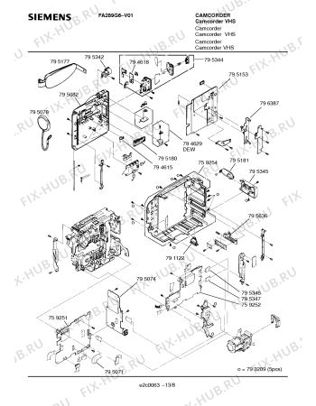 Схема №7 FA289G6 с изображением Трансформатор для видеотехники Siemens 00795327