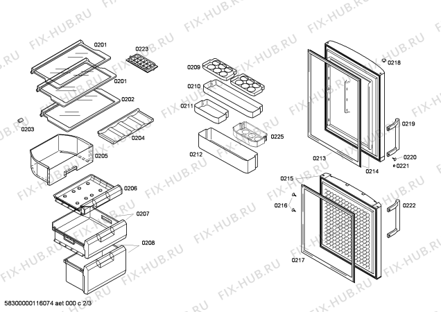 Схема №3 KG19V52TI с изображением Крышка для холодильной камеры Siemens 00425757