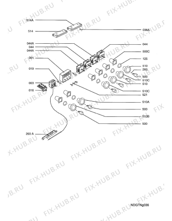 Взрыв-схема плиты (духовки) Electrolux EOO6634X - Схема узла Functional parts 267