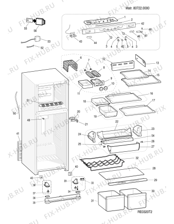 Взрыв-схема холодильника Hotpoint-Ariston NMTL1912FWTKHA (F054127) - Схема узла