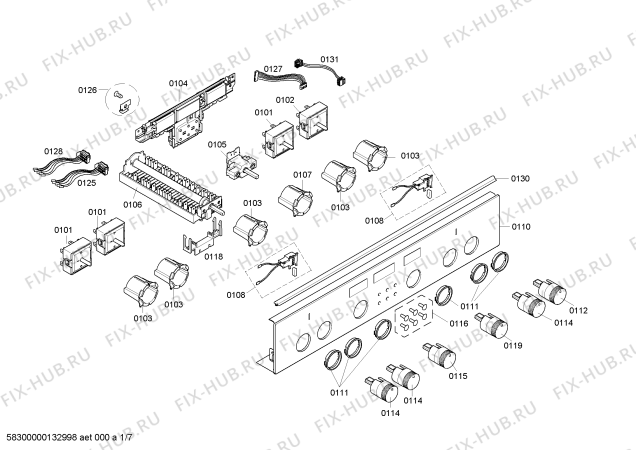 Схема №4 HL653240F с изображением Стеклокерамика для духового шкафа Siemens 00682612