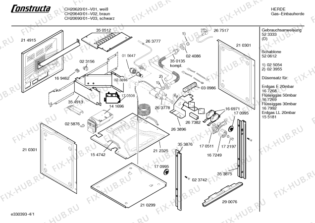 Схема №3 CH20620 Constructa с изображением Ручка управления духовкой для духового шкафа Bosch 00172200