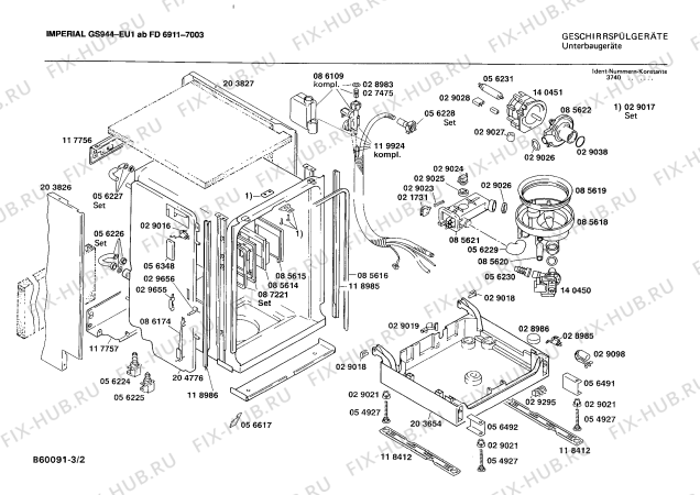 Схема №3 SR25602 с изображением Программатор для посудомоечной машины Bosch 00086643