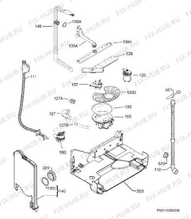 Взрыв-схема посудомоечной машины Aeg Electrolux F77402MOP - Схема узла Hydraulic System 272