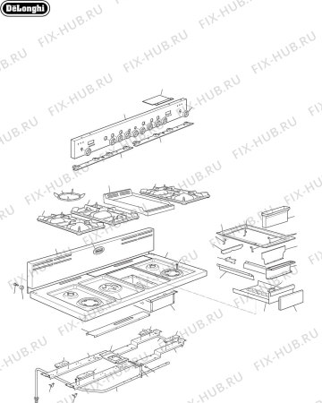 Схема №5 AP1246GWT с изображением Фиксатор для плиты (духовки) DELONGHI 094573