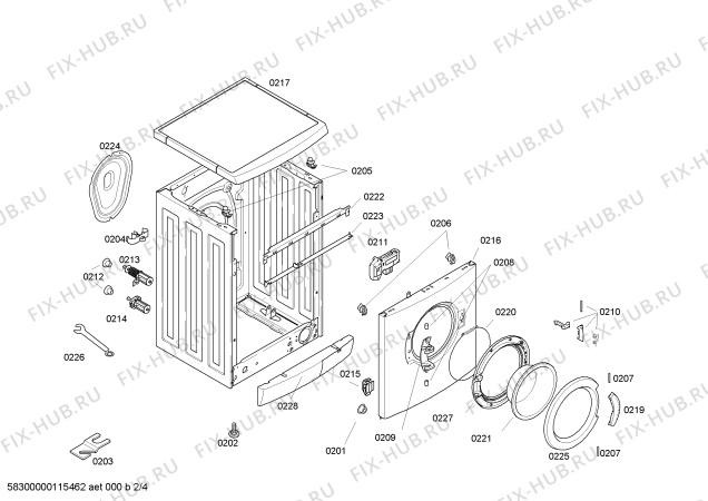 Схема №3 WFO2820FG Maxx WFO2820 с изображением Панель управления для стиральной машины Bosch 00444085