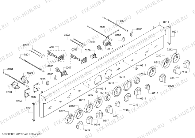 Схема №11 PRL486GDH с изображением Панель для электропечи Bosch 00145463