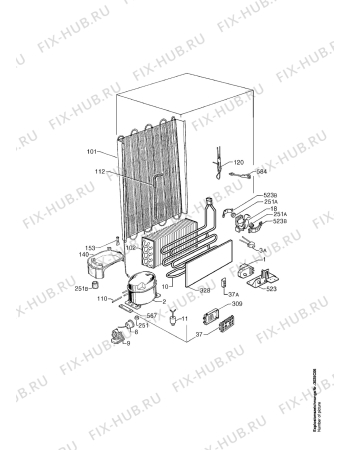 Взрыв-схема холодильника Aeg S2992-4I - Схема узла Refrigerator cooling system