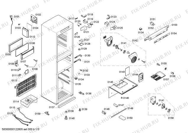 Схема №1 KK28F2642W с изображением Декоративная панель для холодильника Siemens 00707851