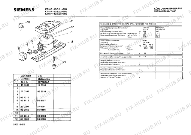 Взрыв-схема холодильника Siemens KT18R10GB - Схема узла 02