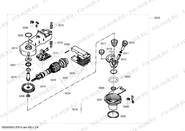 Взрыв-схема кухонного комбайна Bosch MUM4630 electronic - Схема узла 02