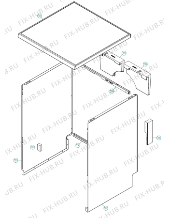 Взрыв-схема посудомоечной машины Ise D243 UK   -White (401590, DW90.1) - Схема узла 07