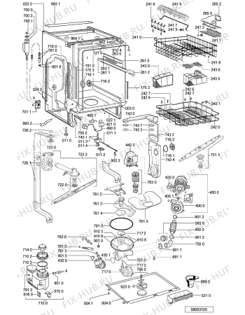 Схема №1 GSI 6999 E IN с изображением Обшивка для посудомойки Whirlpool 481245371846