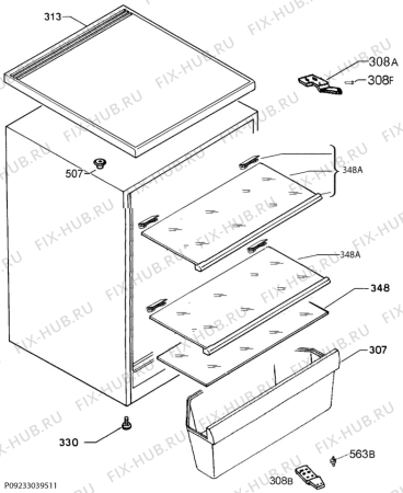Взрыв-схема холодильника Rosenlew RJVL1651 - Схема узла Housing 001