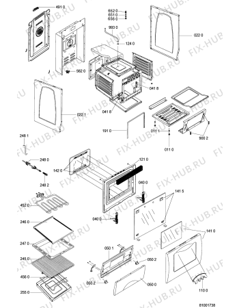 Схема №2 ACM 836 WH с изображением Рассекатель для плиты (духовки) Whirlpool 481236068264