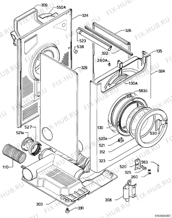 Взрыв-схема комплектующей Zanussi TD4110 - Схема узла Housing 001