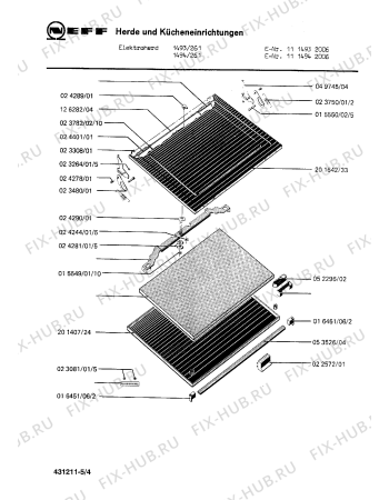 Взрыв-схема плиты (духовки) Neff 1114932006 1493/261 - Схема узла 04
