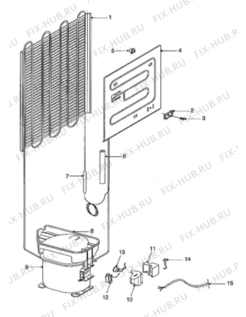 Взрыв-схема холодильника Electrolux ER1244T/CH - Схема узла Cooling system 017