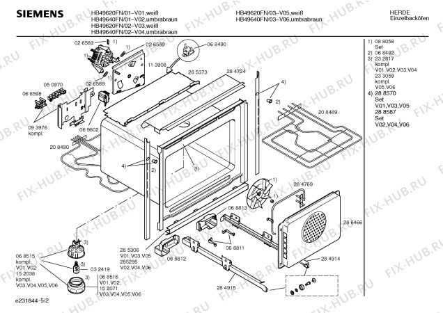 Взрыв-схема плиты (духовки) Siemens HB49620FN - Схема узла 02