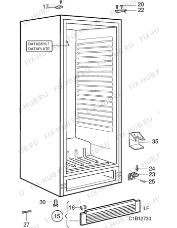 Взрыв-схема холодильника Electrolux ER8801C - Схема узла C10 Cabinet