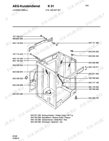 Взрыв-схема стиральной машины Aeg LAV6955 - Схема узла Housing 001