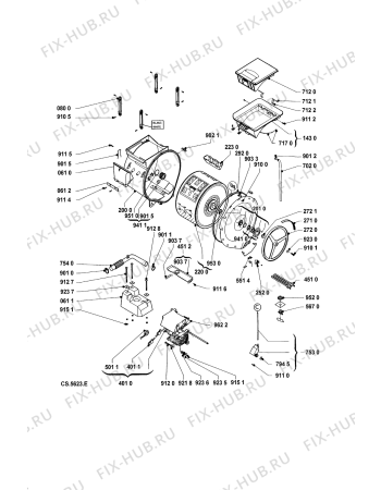 Схема №1 WAT 2350/WS с изображением Шарнир люка для стиралки Whirlpool 481931039163